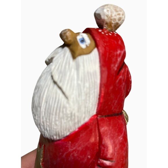 Dave Constantine Handcrafted Vintage Santa Claus Figurine With Star Accent 2005 - Picture 11 of 13